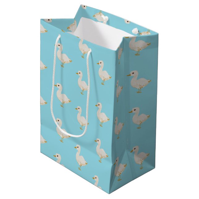 Charming Easter Duck Medium Gift Bag (Front Angled)