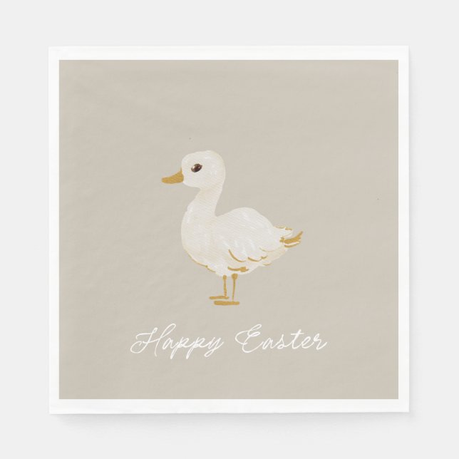 Charming Easter Duck Napkin (Front)