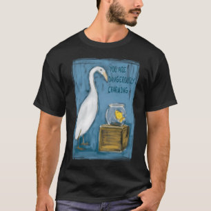 Charming Egret and Fish T-Shirt
