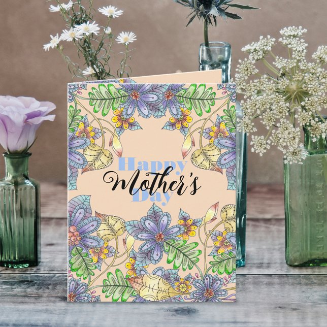 Charming Elegant Colourful Floral Mother's Day  Card (Creator Uploaded)