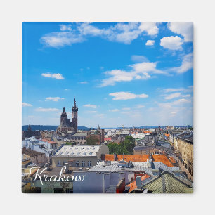 Charming Europe Rooftops of Krakow Magnet