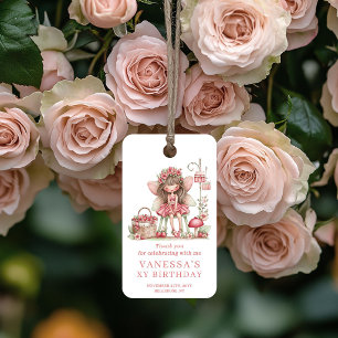 Charming Fairy Girl Blush Floral Birthday Favor   Gift Tags