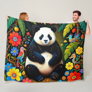 Charming Fairy Panda Bear Fleece Blanket