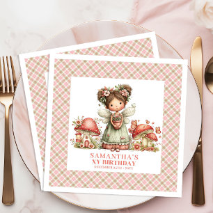 Charming Fairy Whimsical Garden Birthday Party Napkin