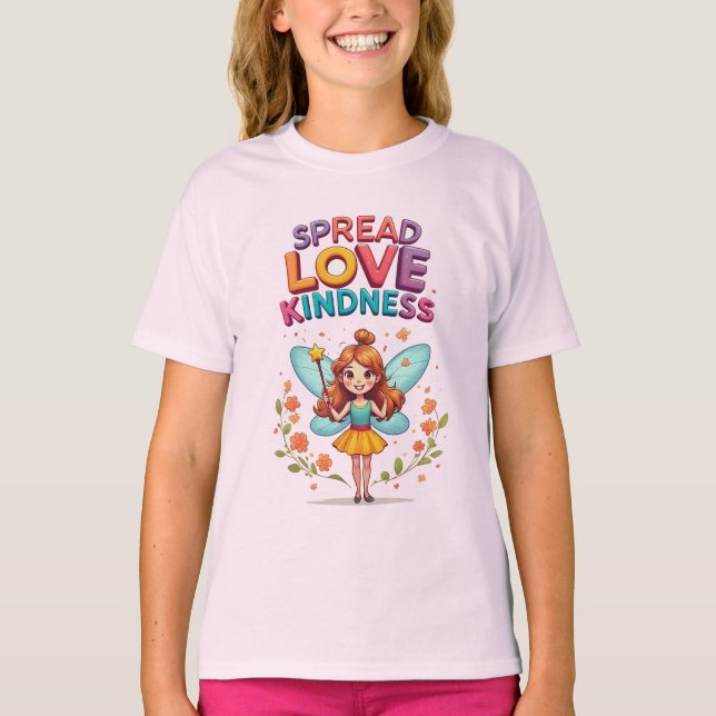 Charming Fairy With Wand Spreading Joy T-Shirt (Front)