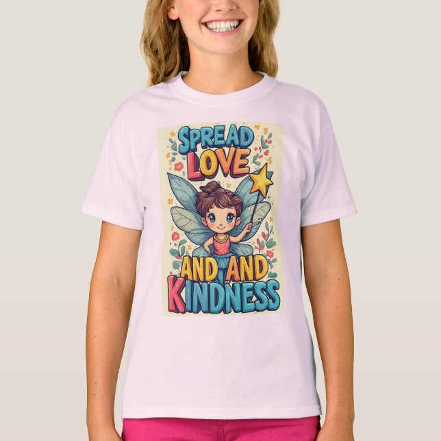 Charming Fairy With Wand Spreading Joy T-Shirt (Front)