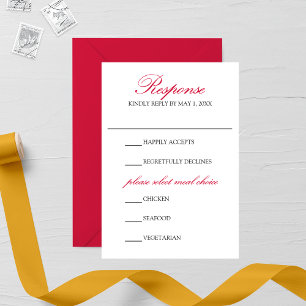 Charming Fall Leaf Monogram Wedding RSVP Card