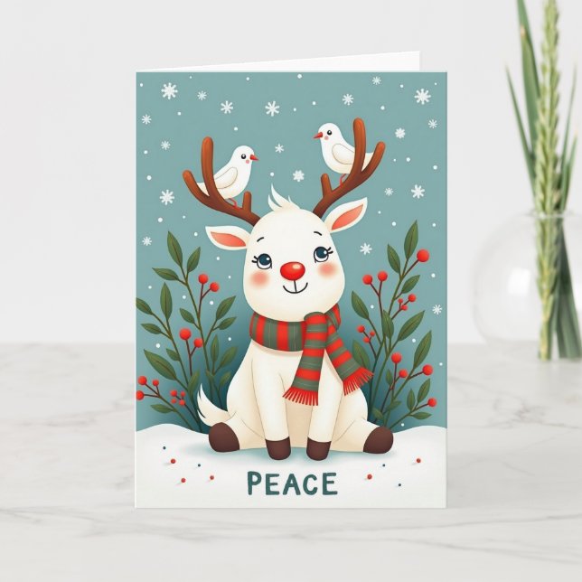 Charming Fawn Christmas Card (Front)
