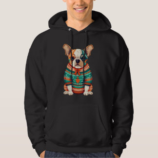 Charming Festive Dog Illustration Hoodie