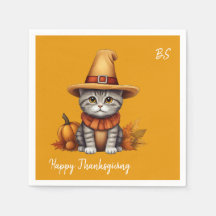 Charming festive Thanksgiving Cat in Disguise