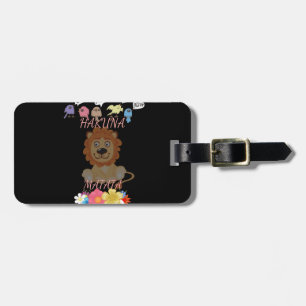 Charming "Flora and Fauna Hakuna Matata" Baby Lion Luggage Tag