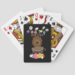 Charming "Flora and Fauna Hakuna Matata" Baby Lion Playing Cards