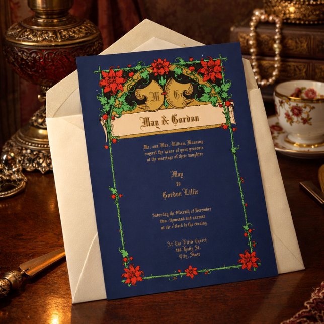 Charming Floral Arching Vine Border Wedding Invitation (Creator Uploaded)