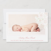 Charming Floral Birth Announcement