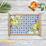 Charming Floral & Lemon Design Serving Tray<br><div class="desc">Welcome to a touch of Mediterranean charm with our exquisite Floral & Lemon Design Serving Tray, a masterpiece that seamlessly blends functionality with the elegance of Southern European style. Designed to elevate your home entertaining, this tray is not only a practical kitchenware item but also a stunning piece of art...</div>