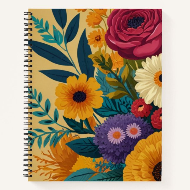 Charming Floral  Notebook (Front)