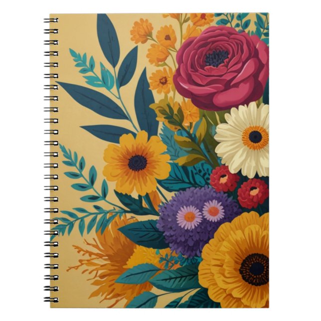Charming Floral Notebook Design (Front)