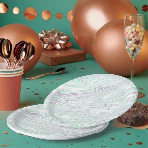 Charming Floral Square Paper Plate
