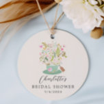 Charming Floral Tea Bridal Shower Favour Gift Tag<br><div class="desc">Introducing our exquisite floral tea party favour tag designed to add a touch of elegance to your special occasion. This beautifully crafted gift tag features a delicate floral pattern, capturing the essence of a blooming garden. With its charming design and sophisticated colour palette, it sets the perfect tone for a...</div>