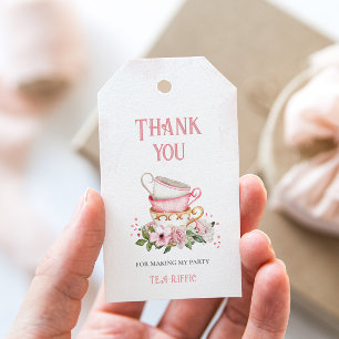 Charming Floral Teacups Gift Tags