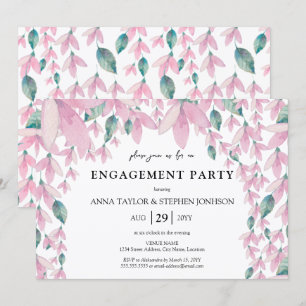 Charming Floral Wisteria Engagement Party Invitation
