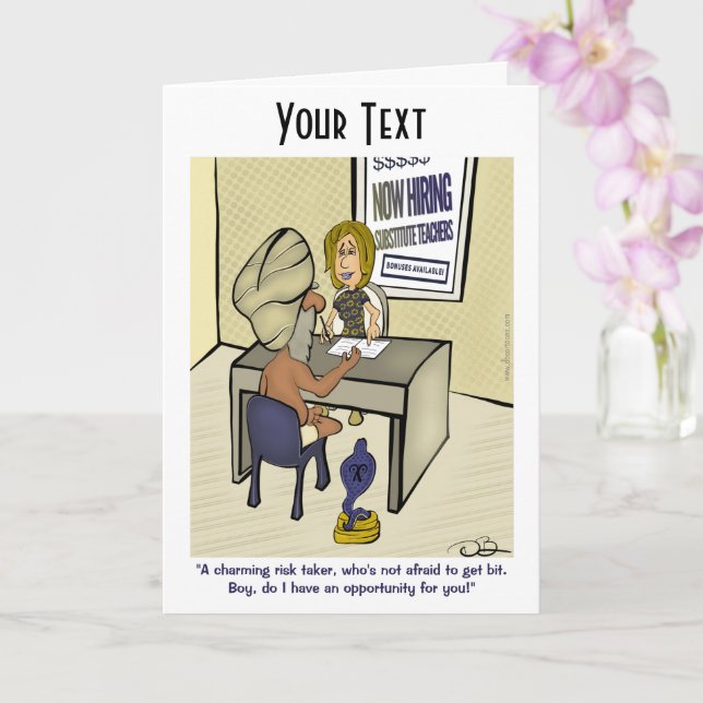 Charming Folded Greeting Card (Orchid)