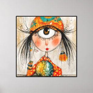 Charming Fortune Teller Cyclops Canvas Print