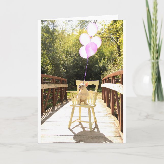 Charming French Bulldog Birthday Card (Front)