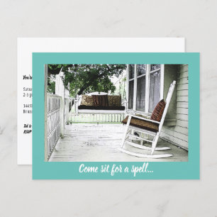 Charming Front Porch Customisable Housewarming  Postcard
