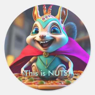 Charming Funny Squirrel Nut Decals Classic Round Sticker