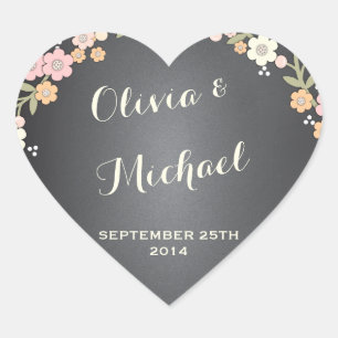 Charming Garden Floral Wreath Personalised Sticker