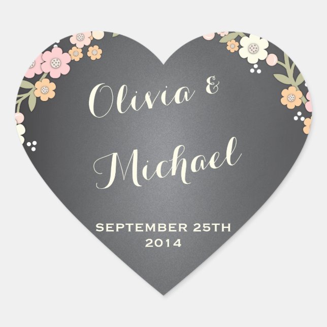 Charming Garden Floral Wreath Personalised Sticker (Front)