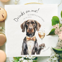 Charming German Shorthaired Pointer Watercolor Bar