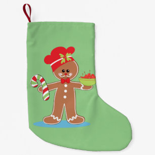 Charming Gingerbread Man Small Christmas Stocking