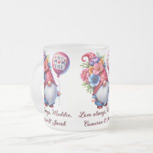Charming Gnome Magic Personalised Mother's Day Frosted Glass Coffee Mug