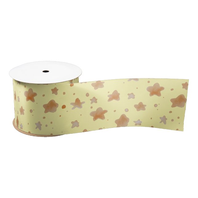 Charming Gold Star Satin Ribbon (Spool)