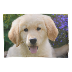 Charming Goldie Retriever Dog Puppy Pillow-Cover Pillowcase