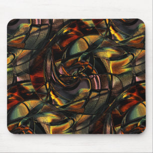 Charming grained texture, embossed golden green mouse mat