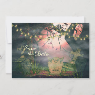 Charming Graveyard Save the Date Wedding Invite