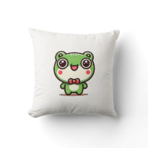 Charming Green Frog Cushion