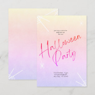 Charming Halloween Handwritten Party Invitation