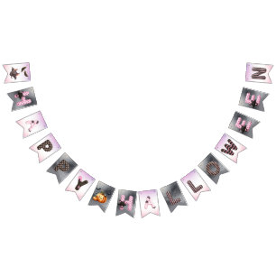 Charming Halloween Party Witch Pumpkins Bunting