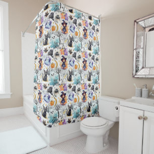 Charming Halloween Shower Curtain