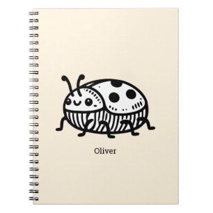 Charming Hand-Drawn Beetle Illustration Notebook
