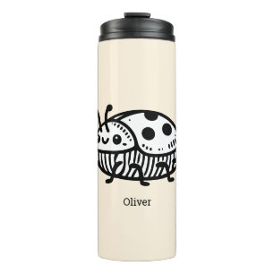 Charming Hand-Drawn Beetle Illustration Thermal Tumbler
