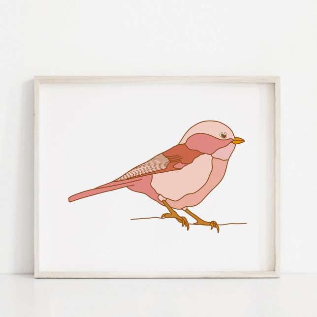 Charming Hand-Drawn Bird Art Poster (Creator Uploaded)