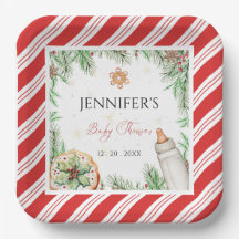 Charming Hand-Drawn Custom Christmas Baby Shower