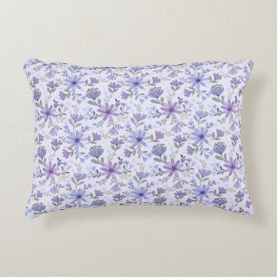 Charming Hand Drawn Flowers Accent Pillow