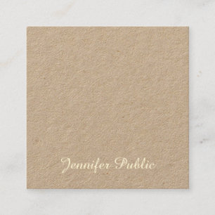 Charming Handwritten Script Attractive Unique Square Business Card