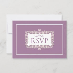 Charming Heart RSVP Card (purple)